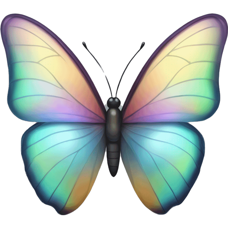 iridescent butterfly with delicate, translucent wings emoji