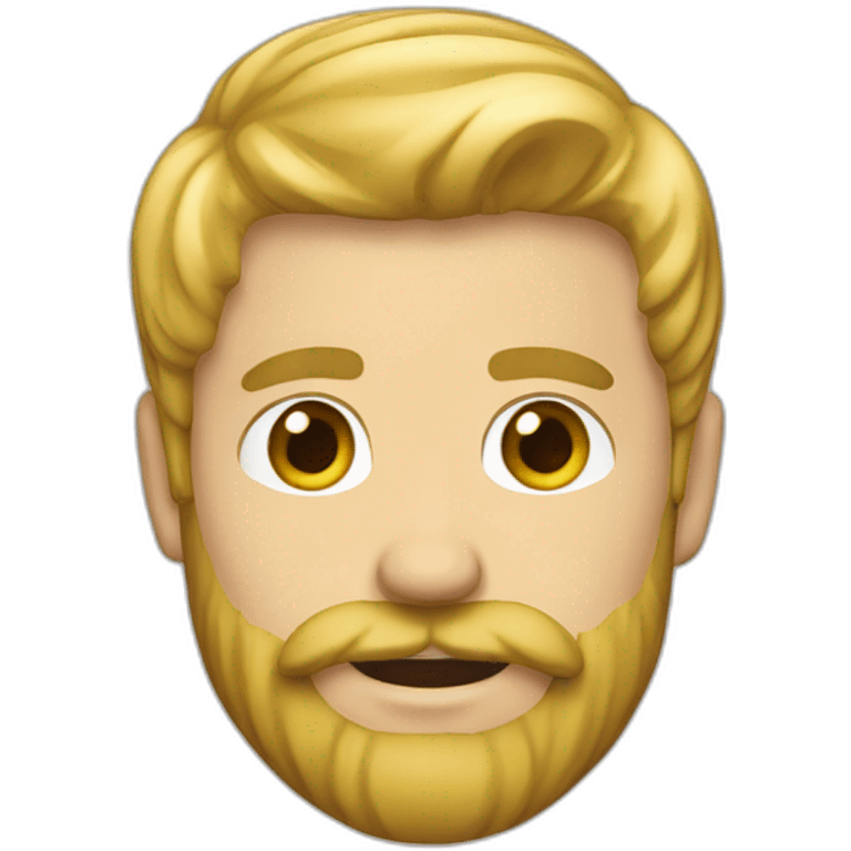 french with a blond hair and beard emoji