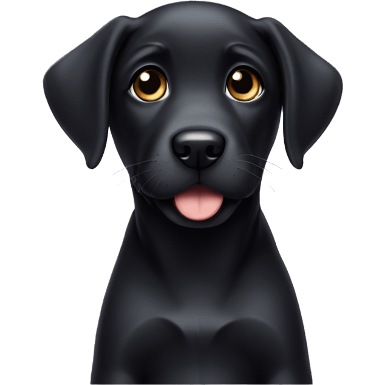 Black Labrador puppy emoji