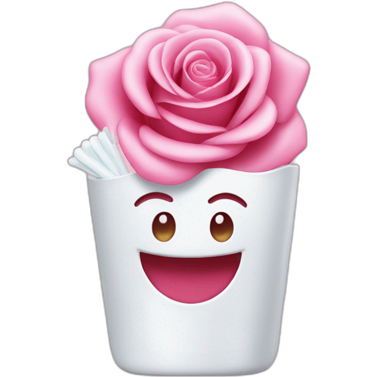 Dentifrice rose emoji