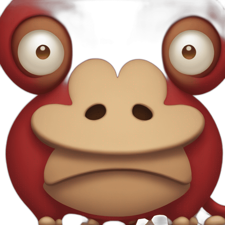 big red butt monkey emoji