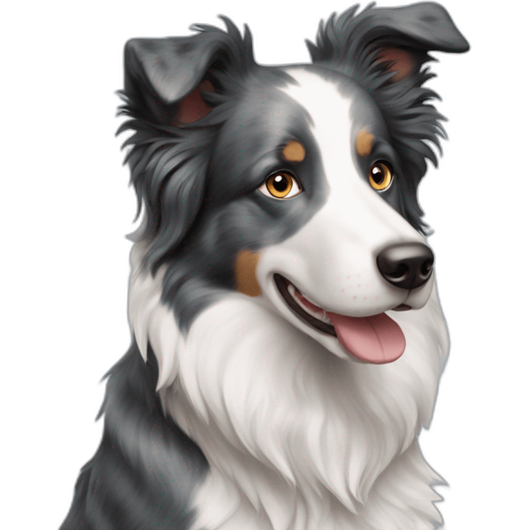 Border collie bleu merle emoji