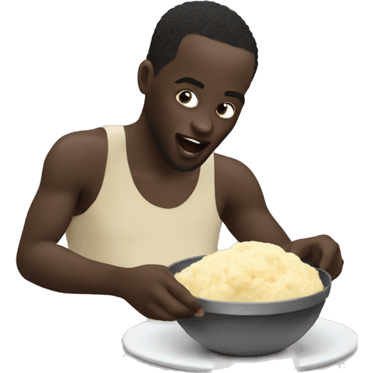 Ah ghanian eating fufu emoji