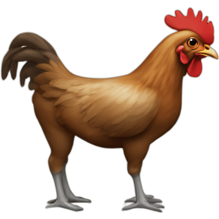 Chicken on a donkey emoji