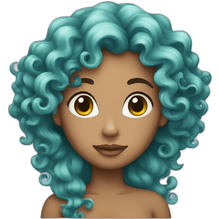 Curly hair Mermaid  emoji