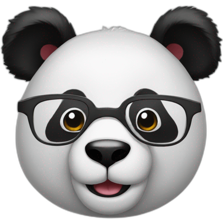 panda snapback and square glasses emoji