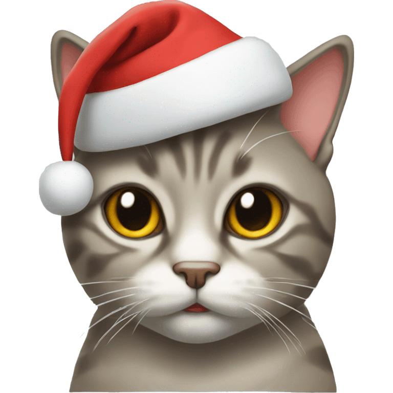 Cat wearing a Santa hat  emoji