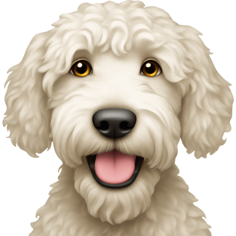 White f1 labradoodle emoji