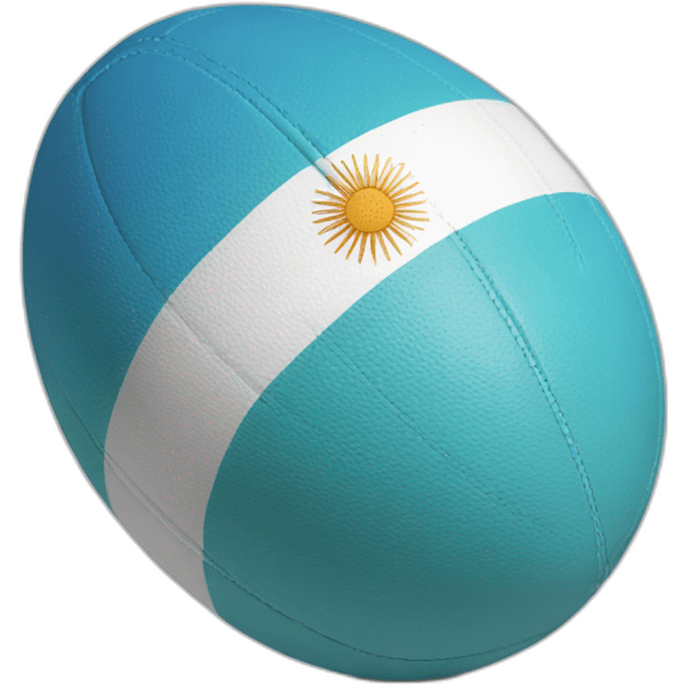 rugby ball with argentinian flag emoji