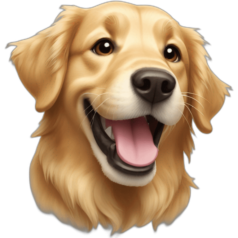 golden retriever -jump-smile emoji