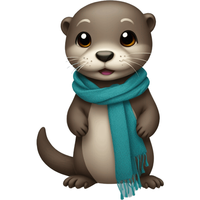 Otter with long scarf emoji