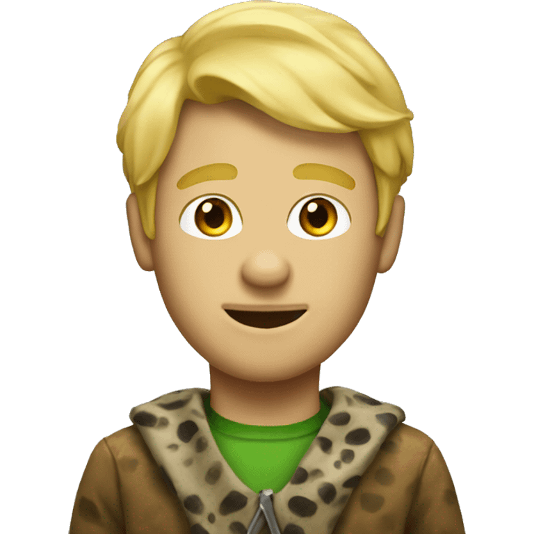 blonde man in a dinosaur costume emoji