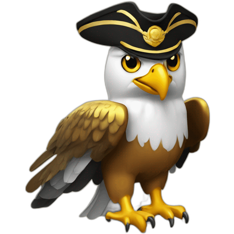 golden imperial eagle with napoleon tricorne hat emoji