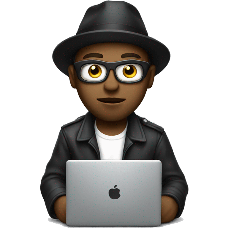 Gangster with laptop emoji