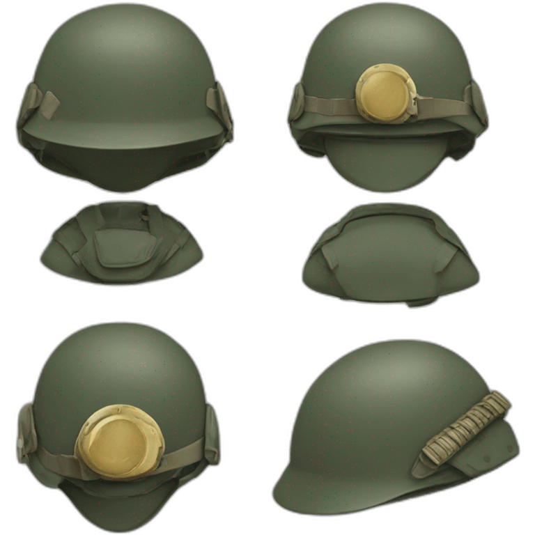 Chamuco con casco militar emoji