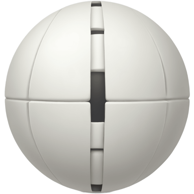 White ball with spin marks emoji