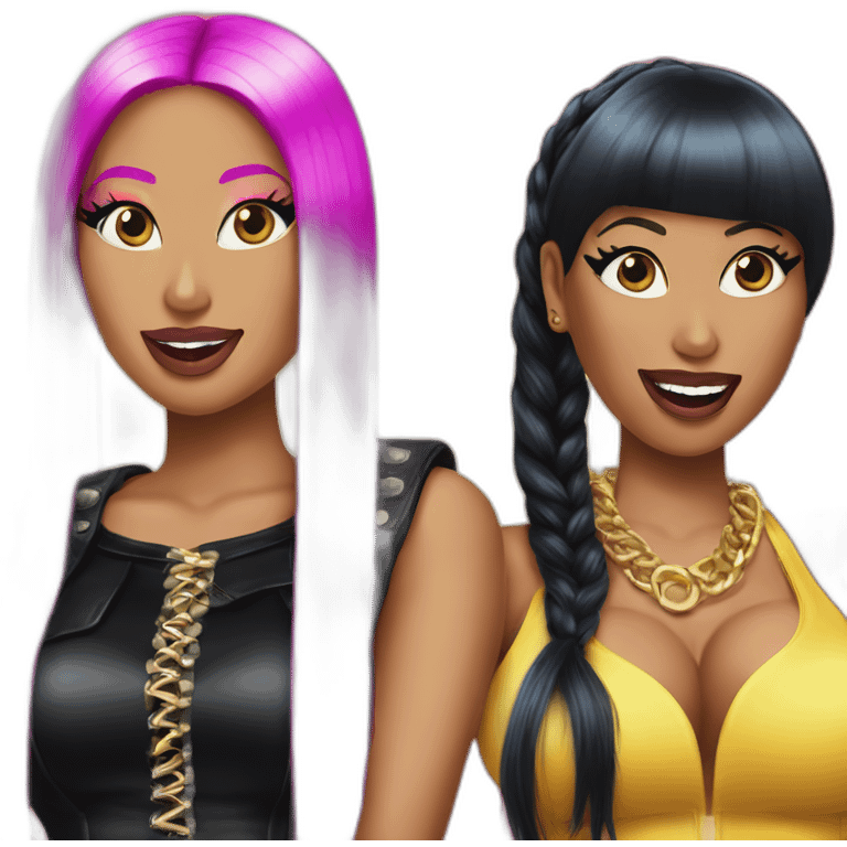 Nicki Minaj and Cardi B emoji