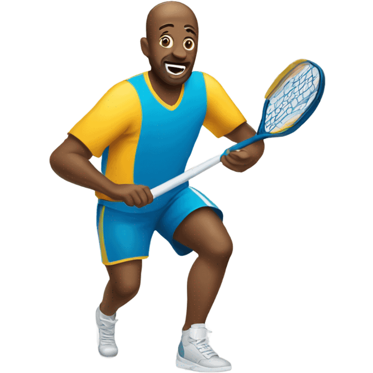 Man playing pickleballl emoji