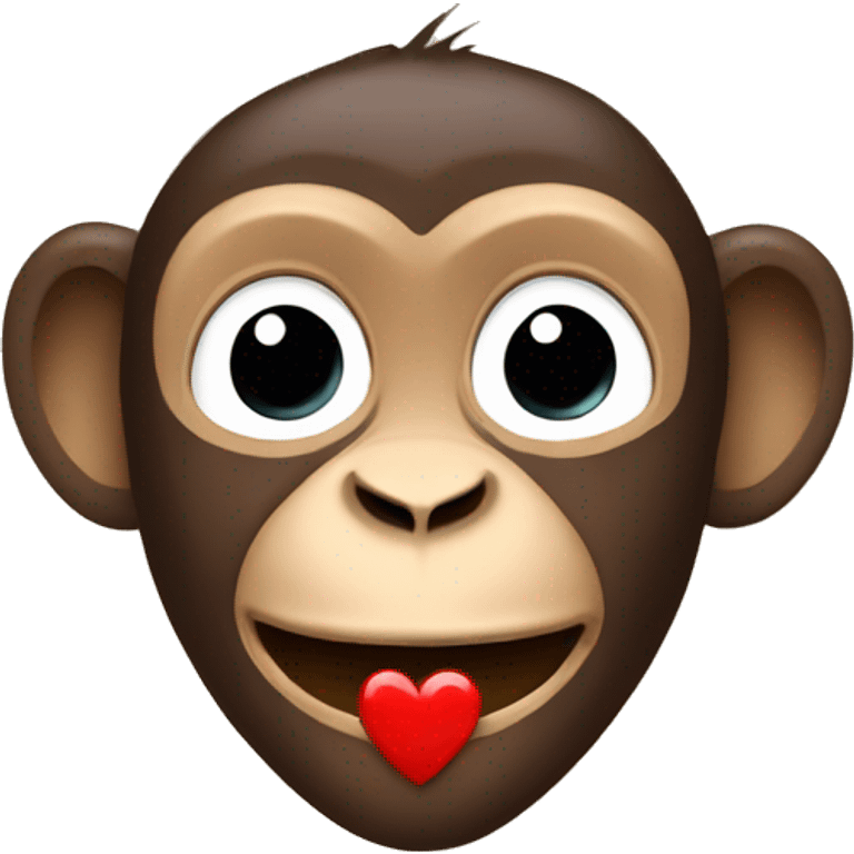 a monkey with a heart  emoji