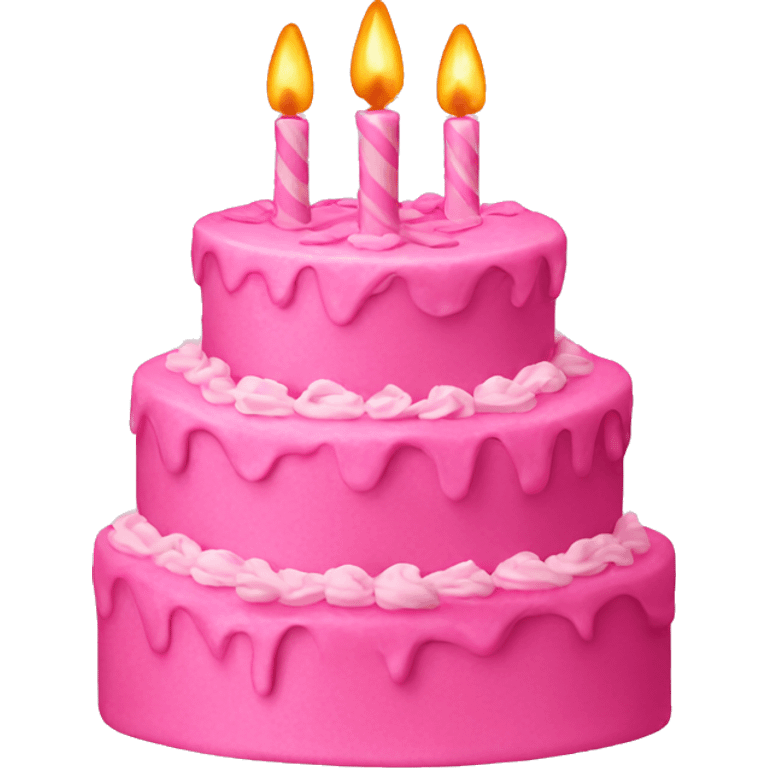 Pink birthday cake emoji