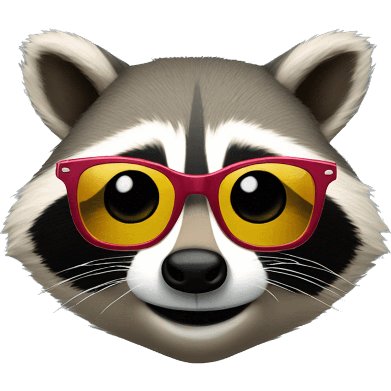 meme sunglass racoon emoji