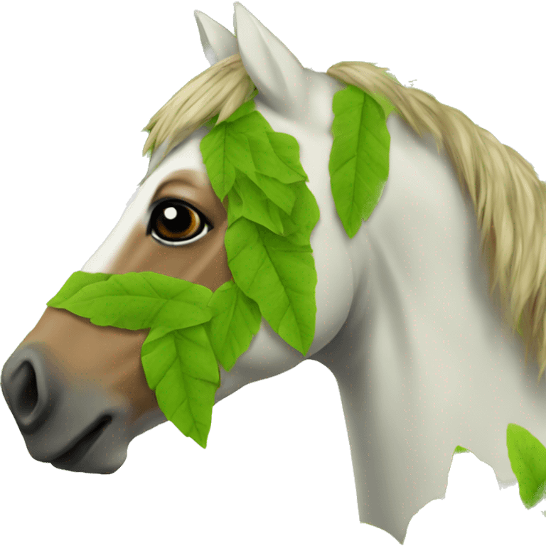 Leaf horse emoji