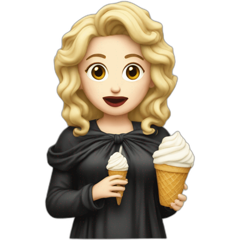 Madonna eat ice cream emoji