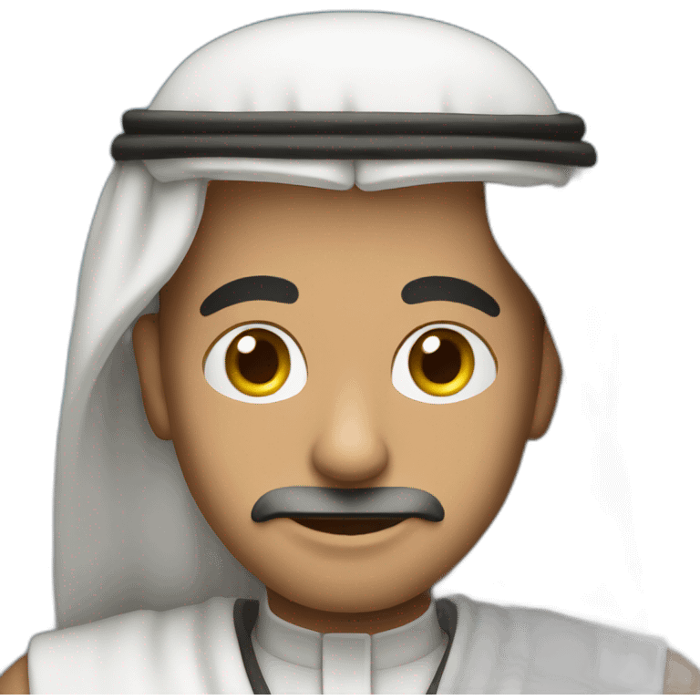 a man from saudi arabia, with a sky background emoji