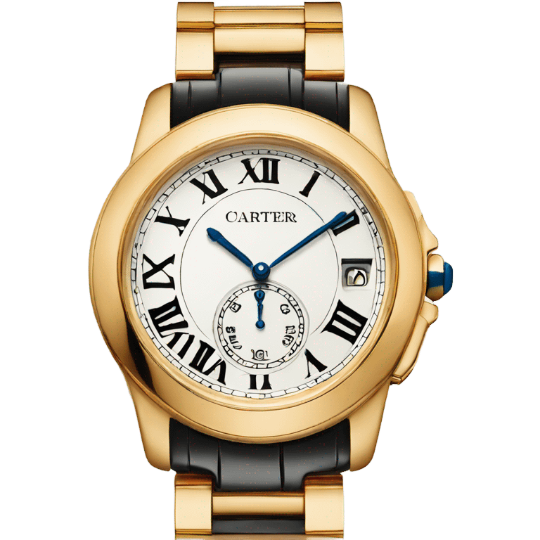 gold cartier watch emoji