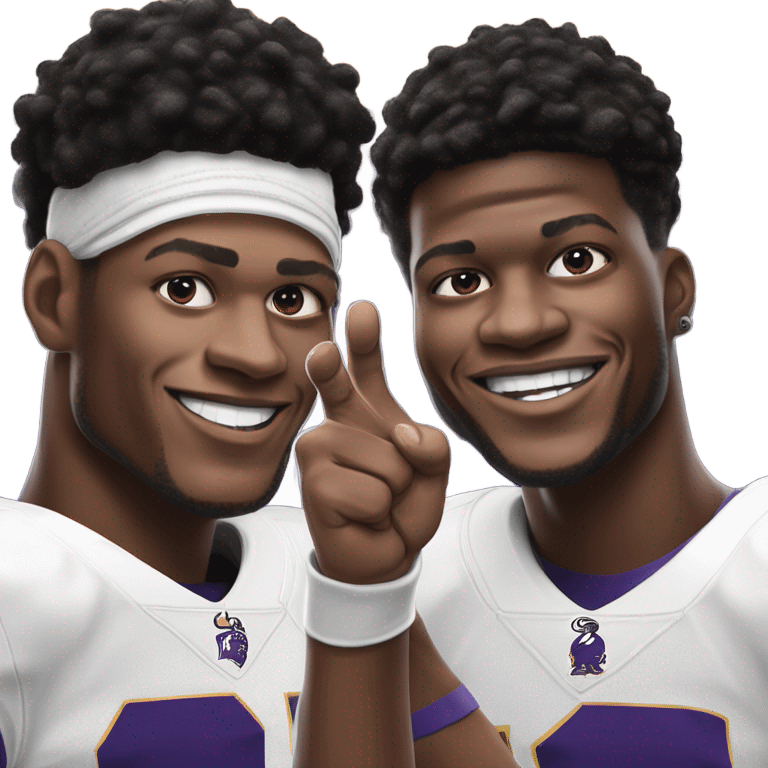 Lamar Jackson and Josh Allen in thumb war emoji