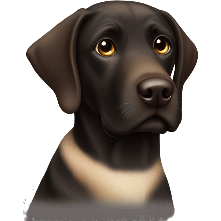 Black Labrador with brown hair girl emoji