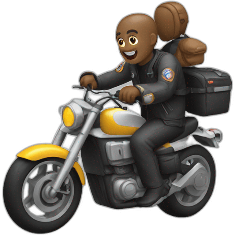 Chat qui fait de la moto emoji