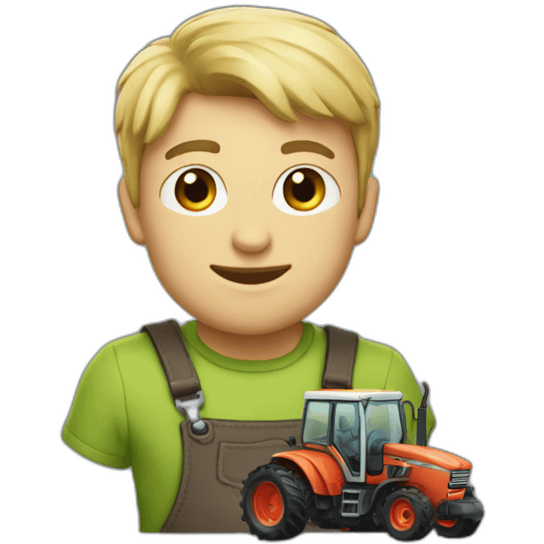 Tracteur qui charue emoji