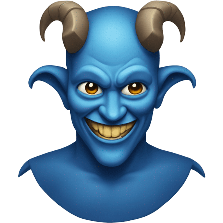 Blue Satan on a Tshirt  emoji