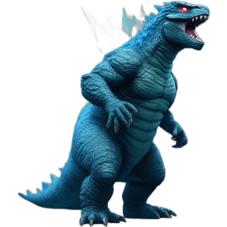 Godzilla crache un laser bleu emoji