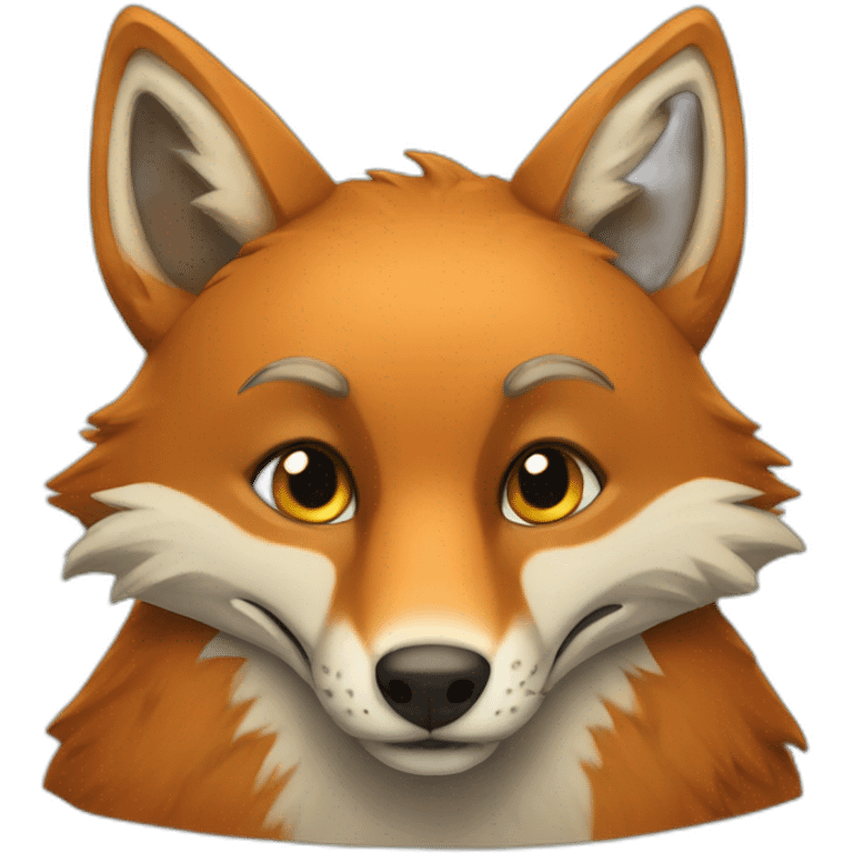 Renard qui mange emoji