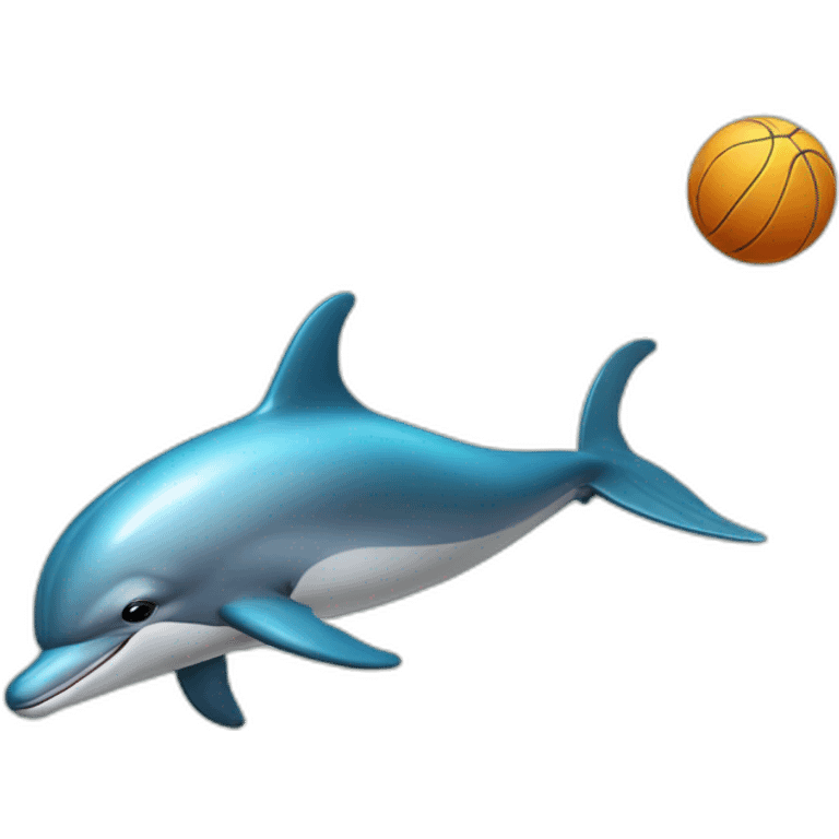 Dolphin playing with ball emoji