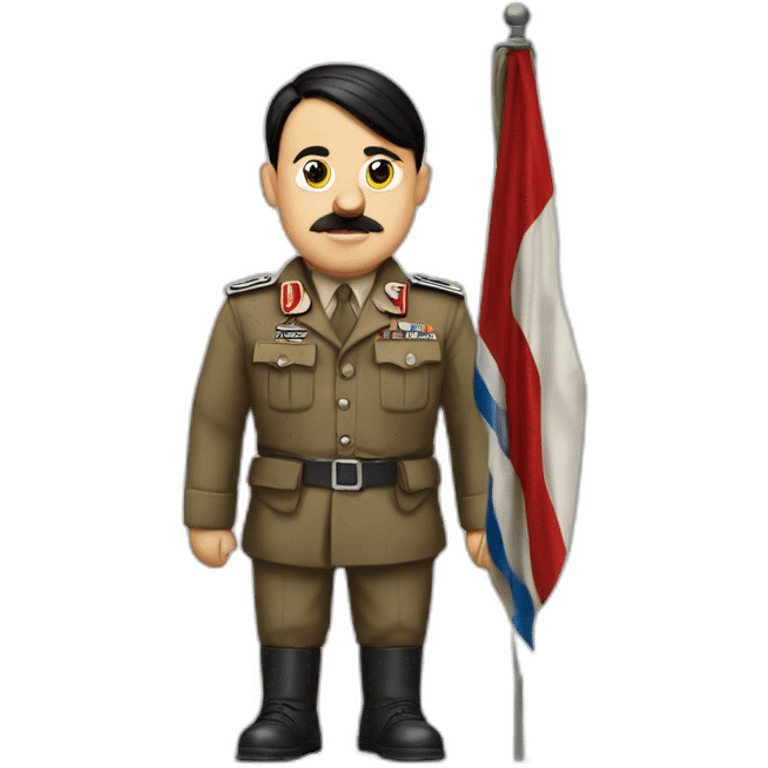 Hitler qui porte le drapeau de Israël emoji