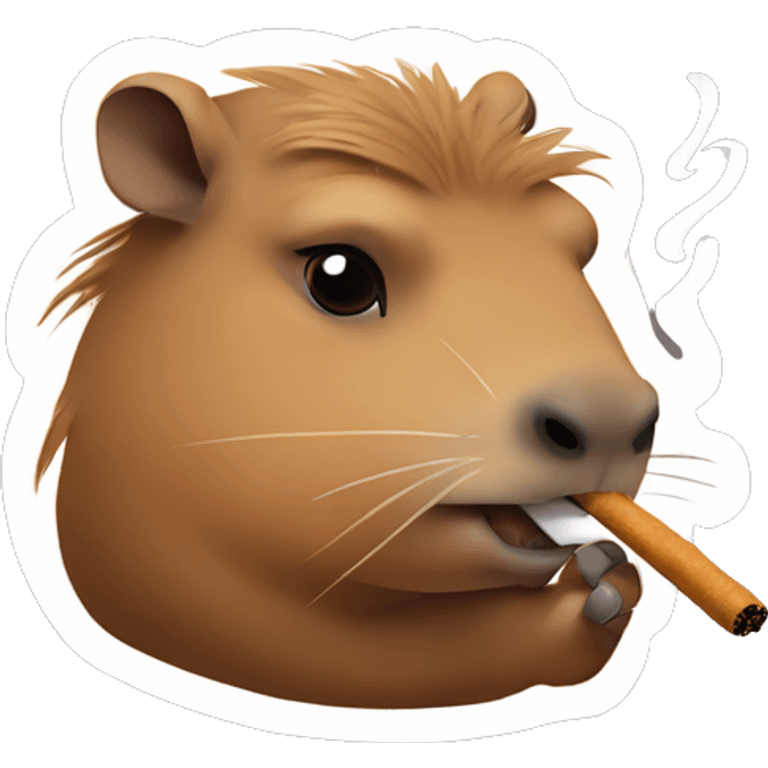 Capybara smoking  emoji