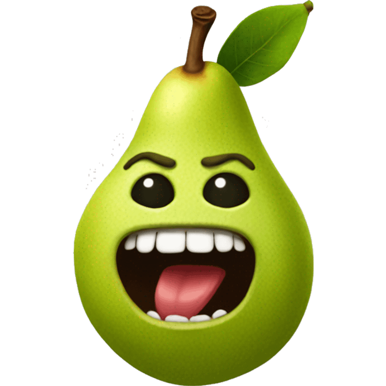 freaky pear emoji