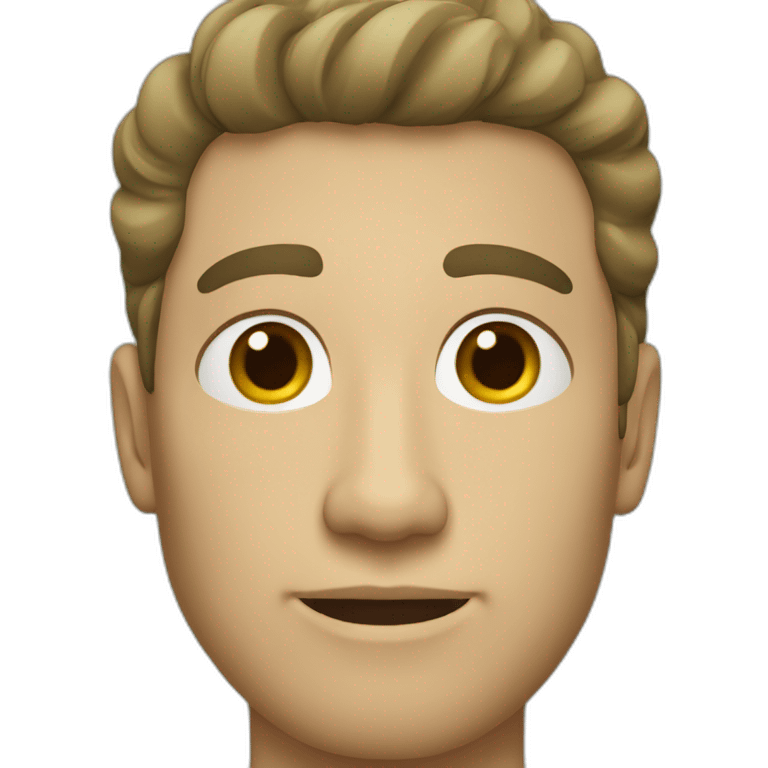 Caucasian man with olive skin emoji