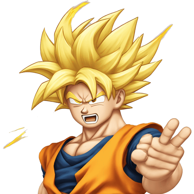 Super Sayian Goku Charging Up Power emoji