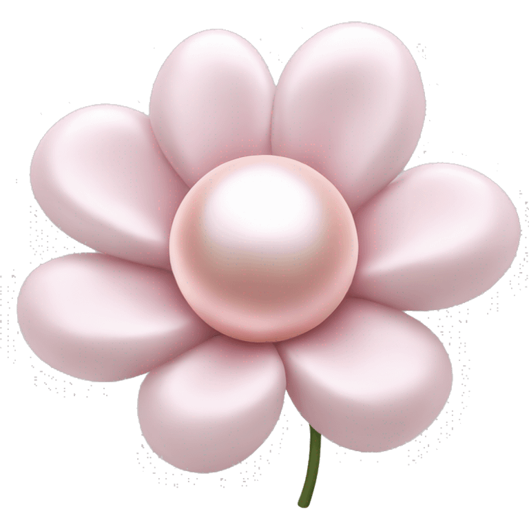 Pearl light pink flower emoji