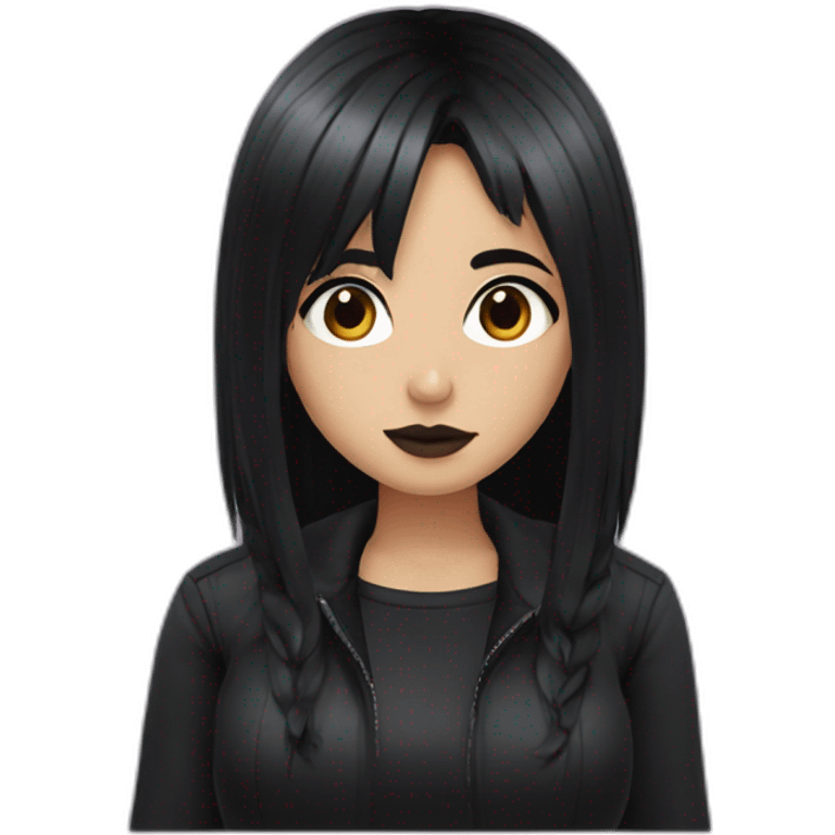 Thicc-goth-girl-with-black-hair-and-brown-eyes emoji