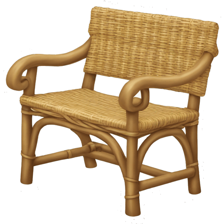 Rattan bench emoji