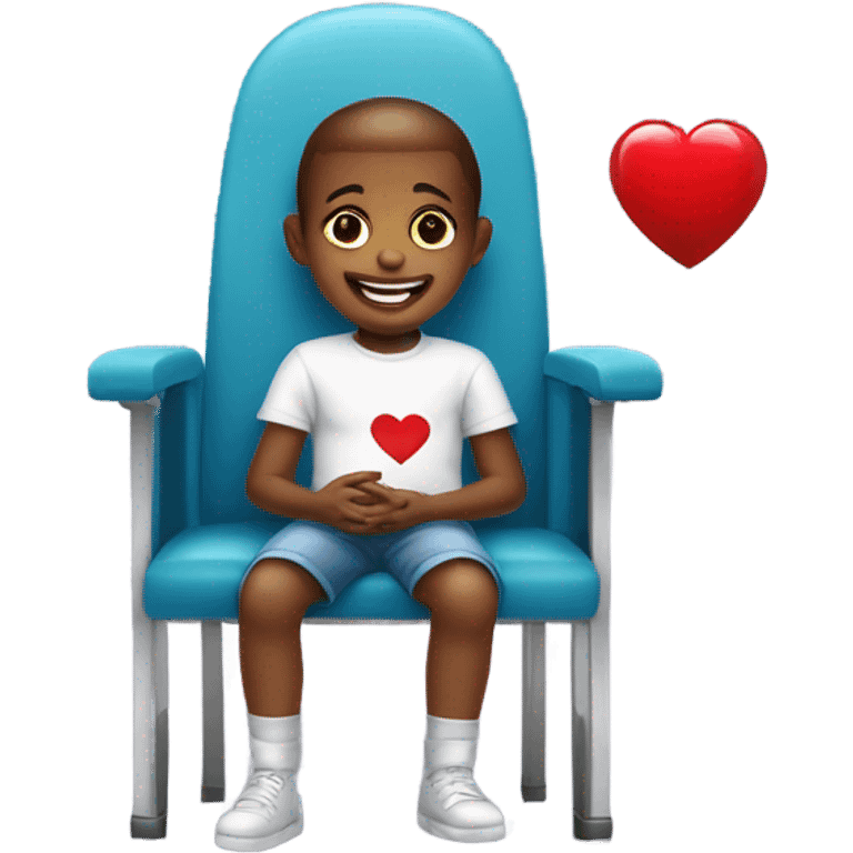 a child with normal skin donates blood emoji