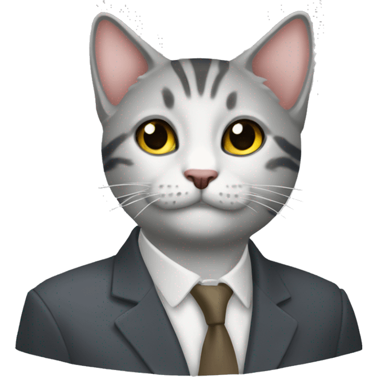 Серая маленькая кошка emoji