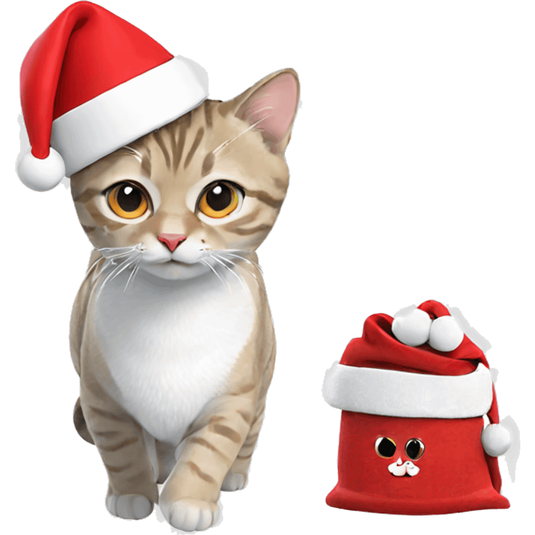 cat in santa hat emoji