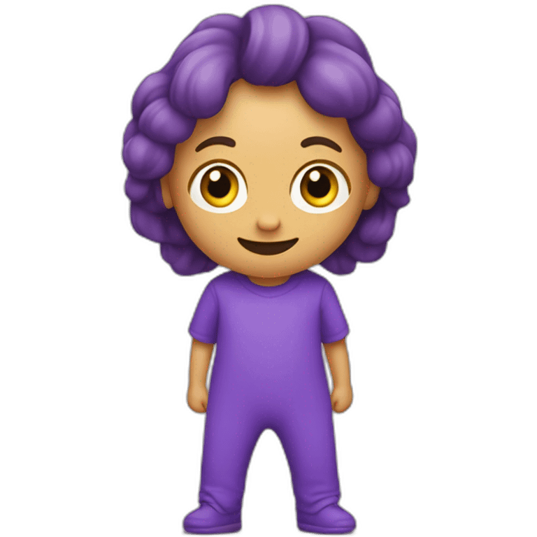 Le caca violet avec d’as jambes emoji