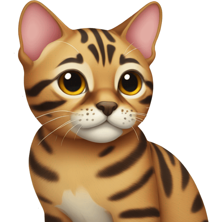 cute bengal cat  emoji